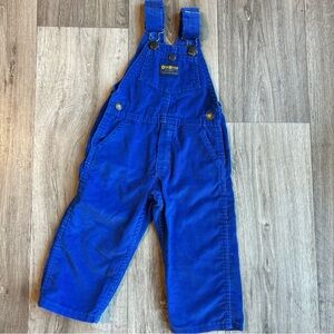 Vintage OshKosh B'gosh Bright Blue Kids Overalls